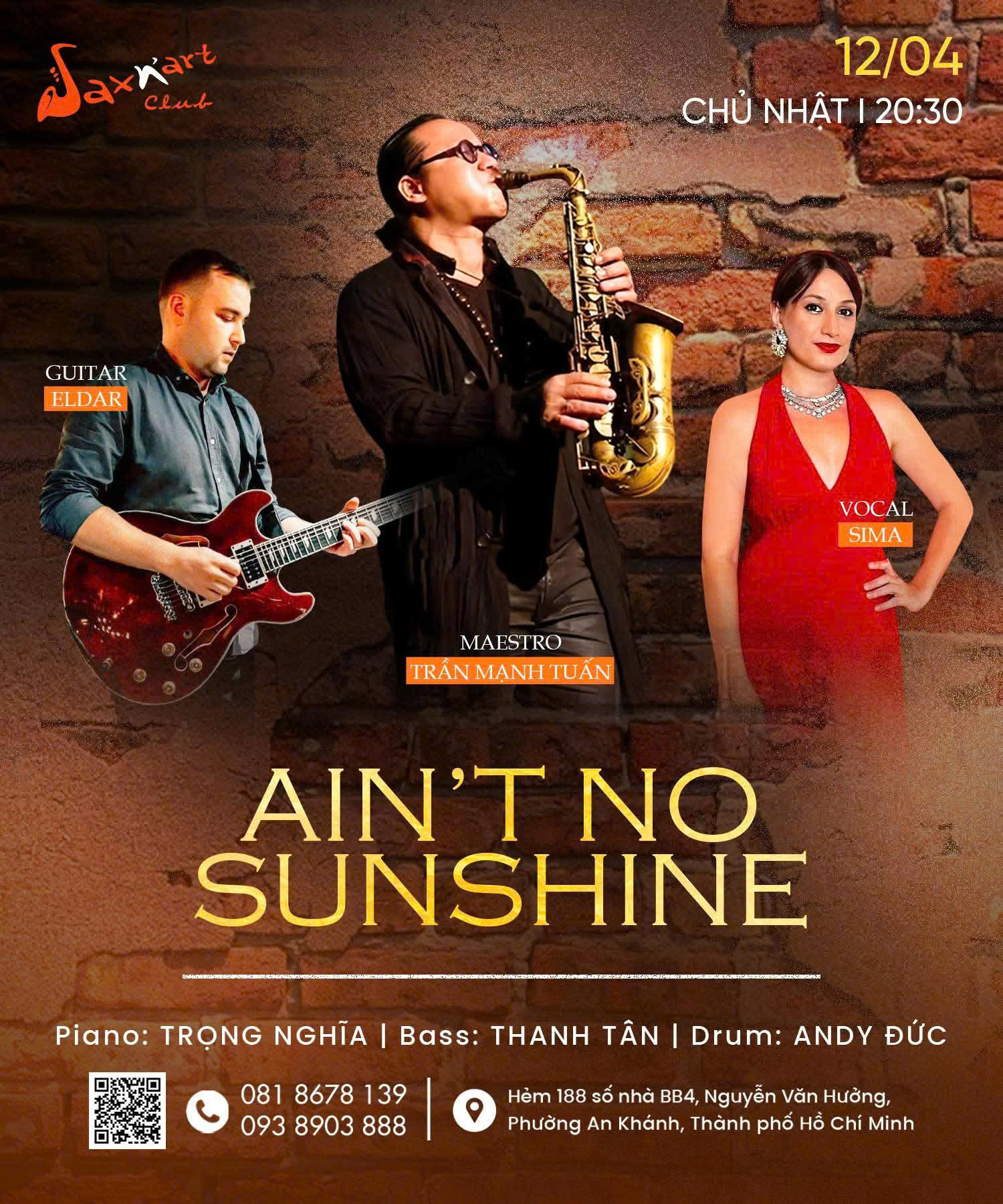 🌙 𝐀𝐈𝐍’𝐓 𝐍𝐎 𝐒𝐔𝐍𝐒𝐇𝐈𝐍𝐄 | 𝐒𝐀𝐍’𝐀𝐑𝐓 𝐂𝐋𝐔𝐁 📅 𝐂𝐡𝐮̉ 𝐧𝐡𝐚̣̂𝐭 𝟏𝟐.𝟎𝟒 | 𝐒𝐡𝐨𝐰𝐭𝐢𝐦𝐞: 𝟗:𝟎𝟎 𝐏𝐌 – 𝟏𝟏:𝟎𝟎 𝐏𝐌