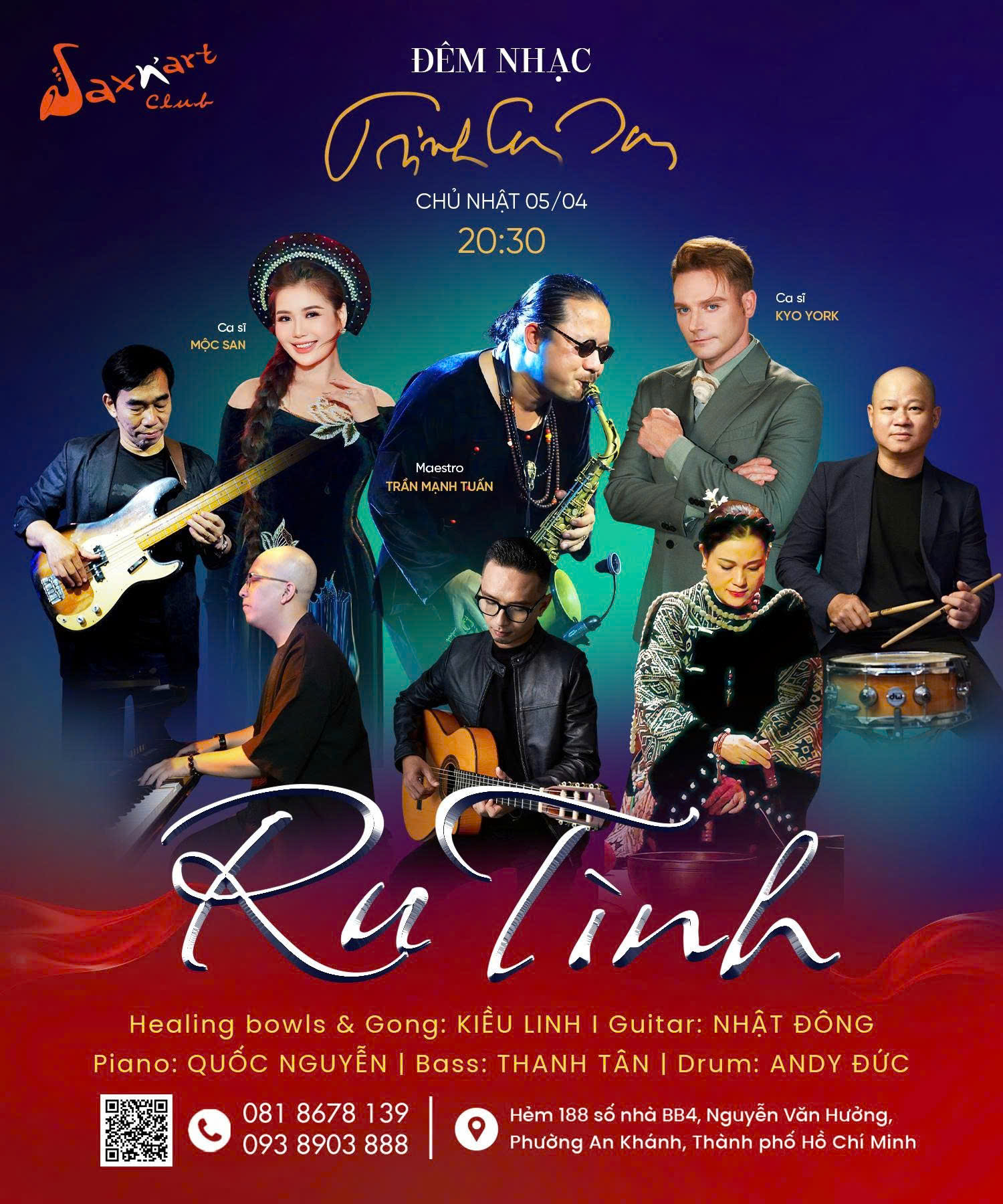 🍂 𝐑𝐔 𝐓𝐈̀𝐍𝐇 | 𝐒𝐏𝐄𝐂𝐈𝐀𝐋 𝐒𝐇𝐎𝐖 𝟓/𝟒 | 𝐒𝐀𝐗𝐍’𝐀𝐑𝐓 𝐂𝐋𝐔𝐁 🍂 📅 𝐂𝐡𝐮̉ 𝐧𝐡𝐚̣̂𝐭, 𝟎𝟓/𝟎𝟒 | 𝐒𝐡𝐨𝐰𝐭𝐢𝐦𝐞: 𝟗:𝟎𝟎 𝐏𝐌 – 𝟏𝟏:𝟎𝟎 𝐏𝐌