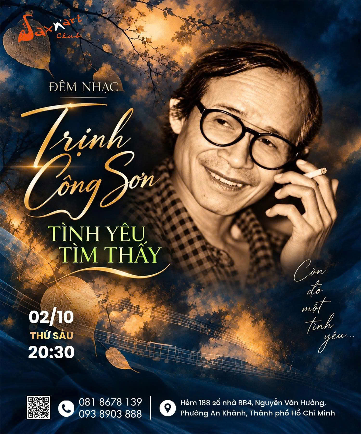 🌙 TÌNH YÊU TÌM THẤY | SAXN’ART CLUB 📅 Thứ Sáu, 02.10 | Showtime: 9:00 PM – 11:00 PM
