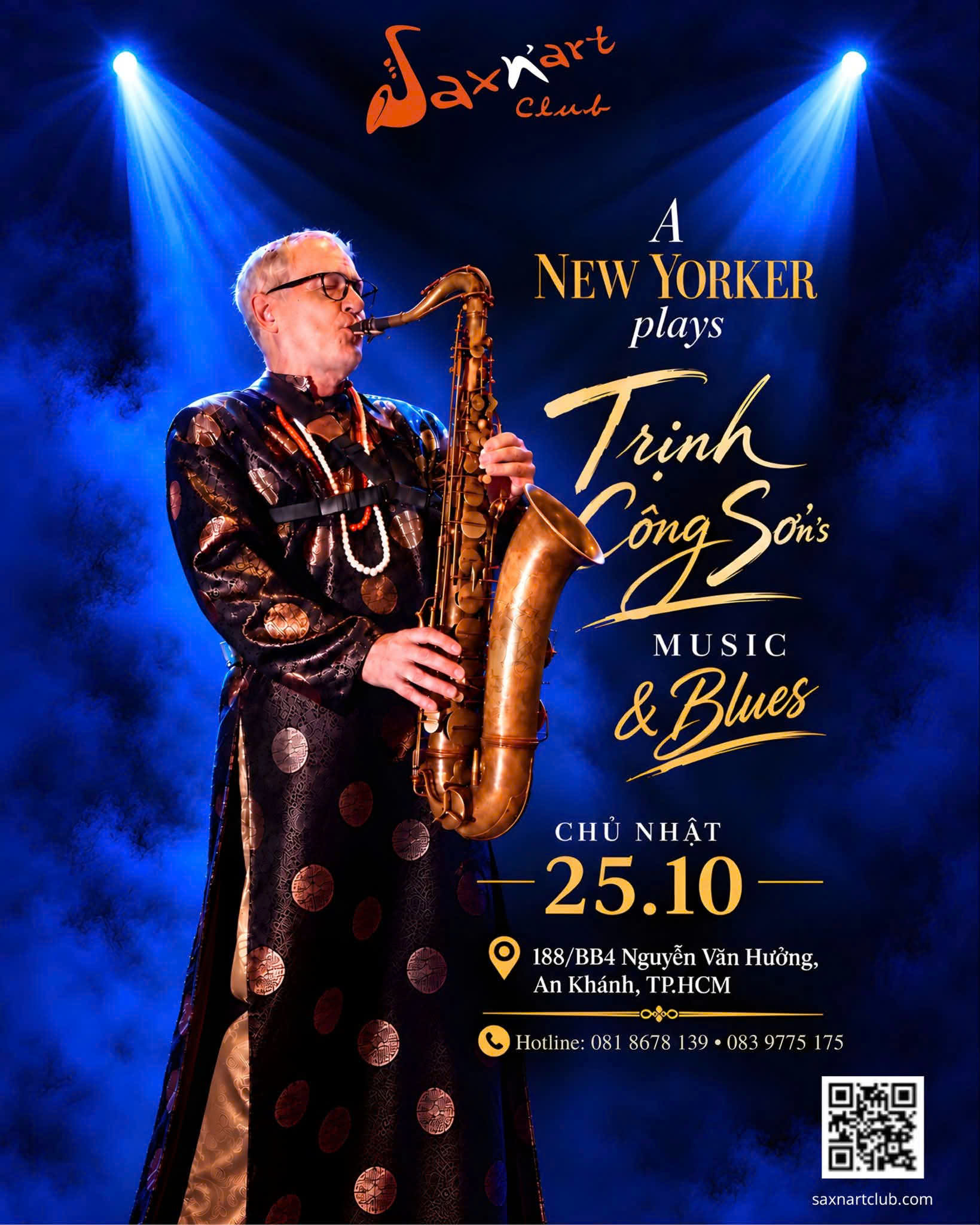 🎷 A NEW YORKER PLAYS TRỊNH CÔNG SƠN’S MUSIC & BLUES Oct  25th Saxn’Art  Club